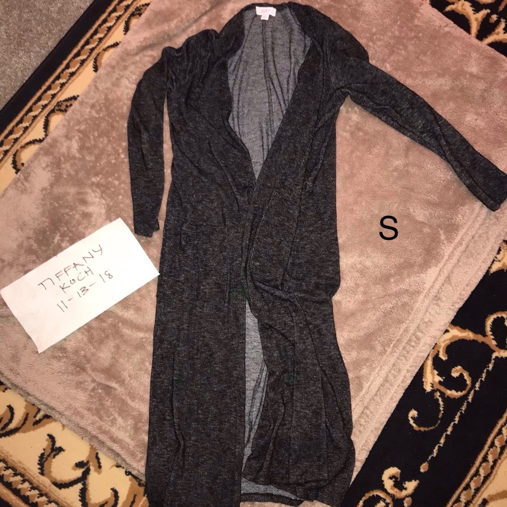 NWOT S black grey duster cardigan (lularoe Sarah)